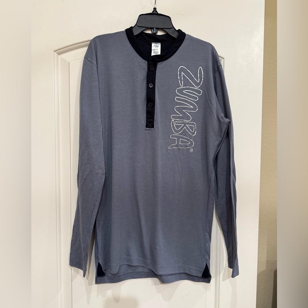 Zumba Fitness Men's Grey Long Sleeve Tee
